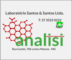 analisi Laboratório Santos & Santos Ltda. Rua Caetés, 706 centro Moema - MG T: 37 3525 0222 medicina laboratórial